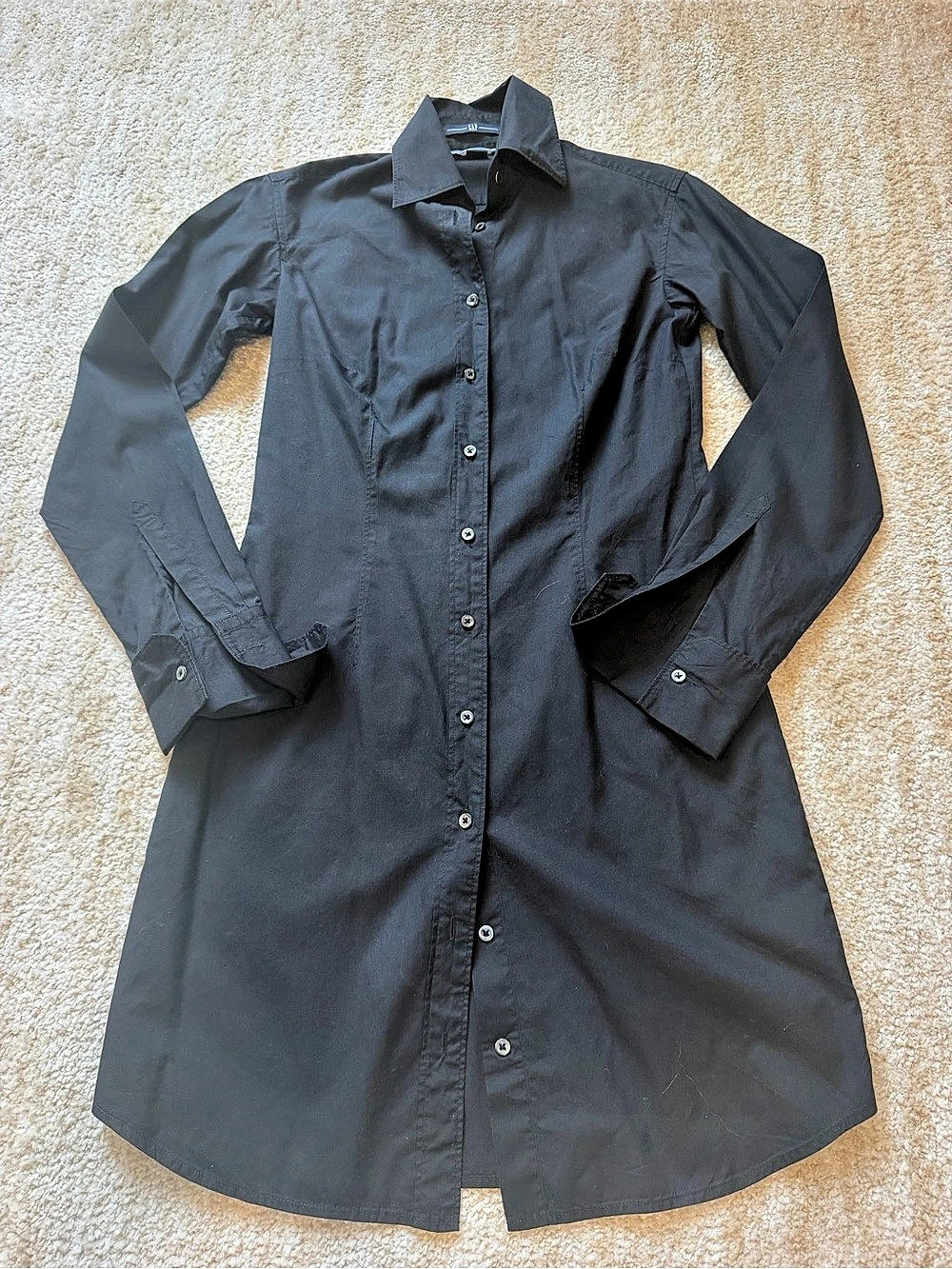 Gap Women's Cotton Silk Button Down Shirt in Black